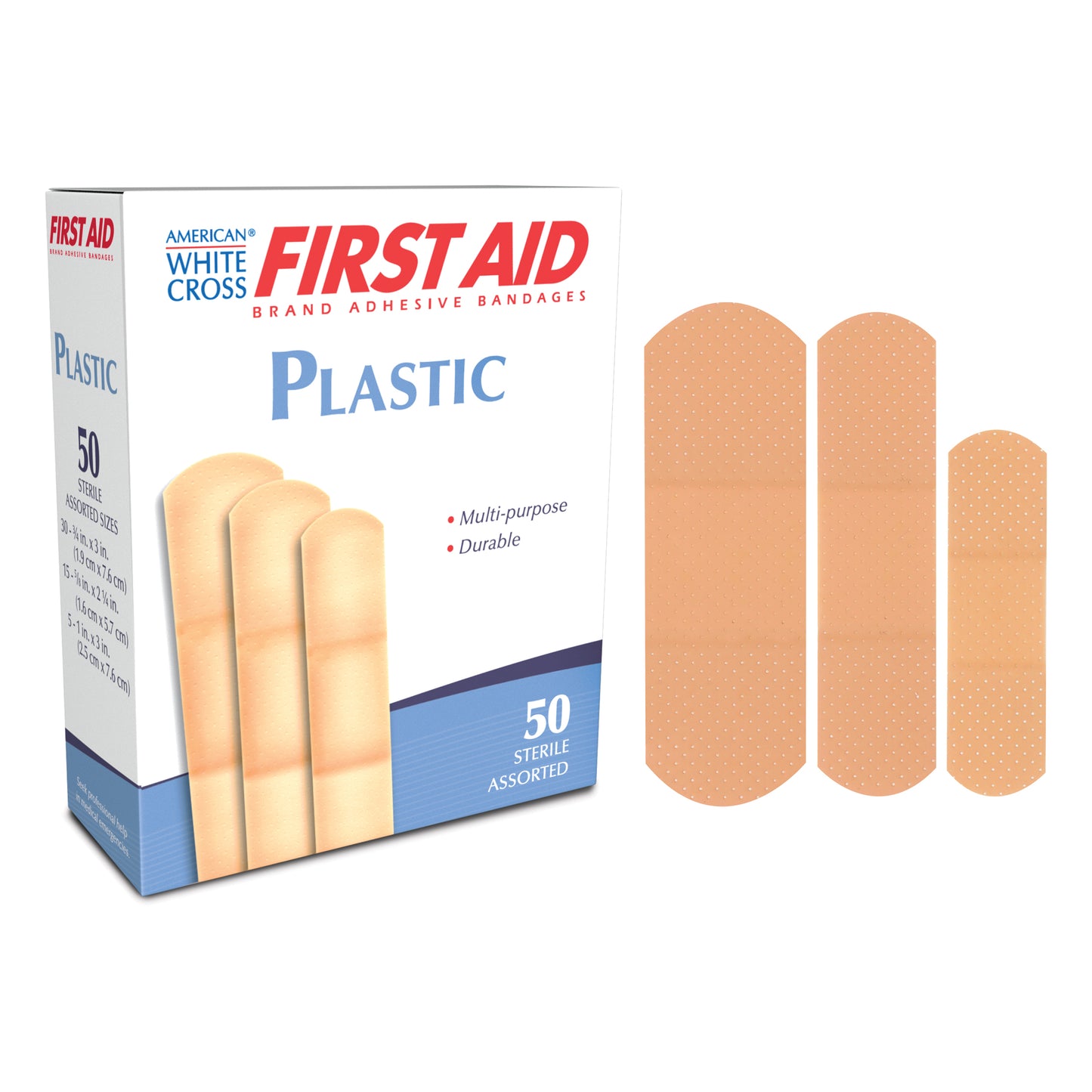 Sterile Plastic Adhesive Bandages, Assorted Sizes (1047033)