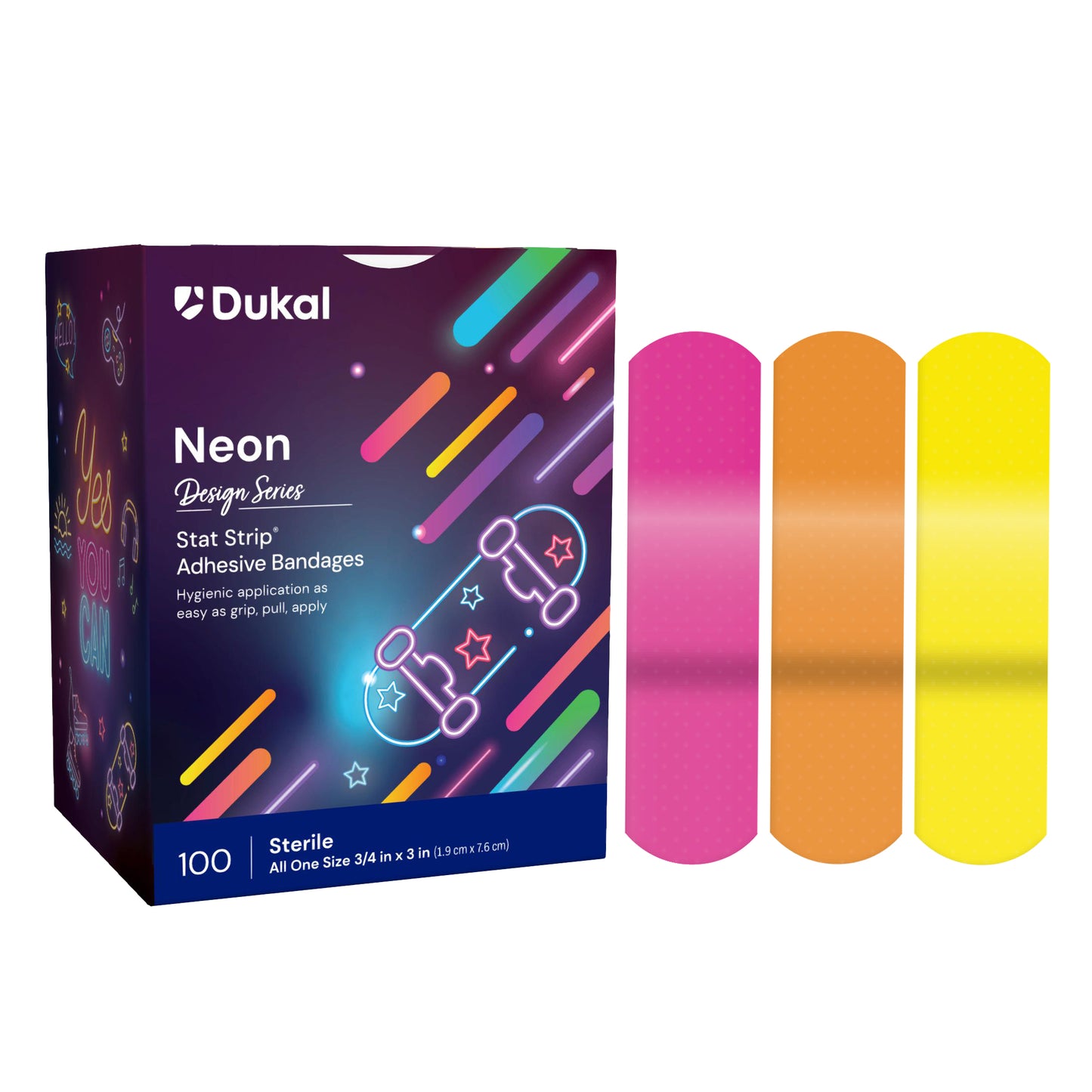 Neon Adhesive Bandages, 3/4" x 3" (1076413)