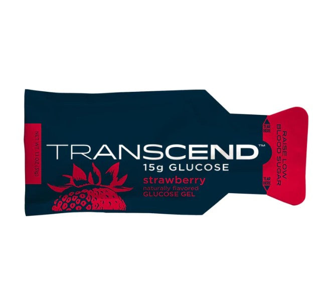 Transcend, Glucose Gel Packet, 15 gram Packet, Strawberry, 100 pcs (11-057-STR-100)
