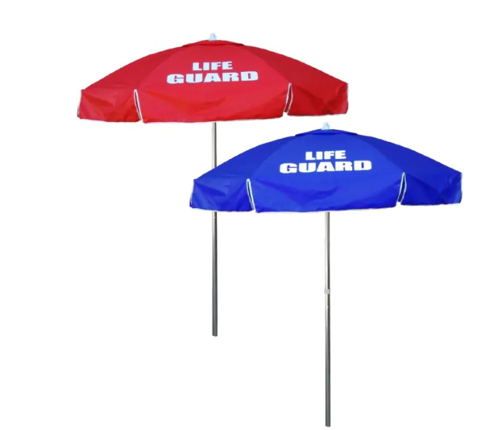 LIFE GUARD Umbrella, with logo, Polyester Fabric, Royal Blue (12-009-ROY-GRD)