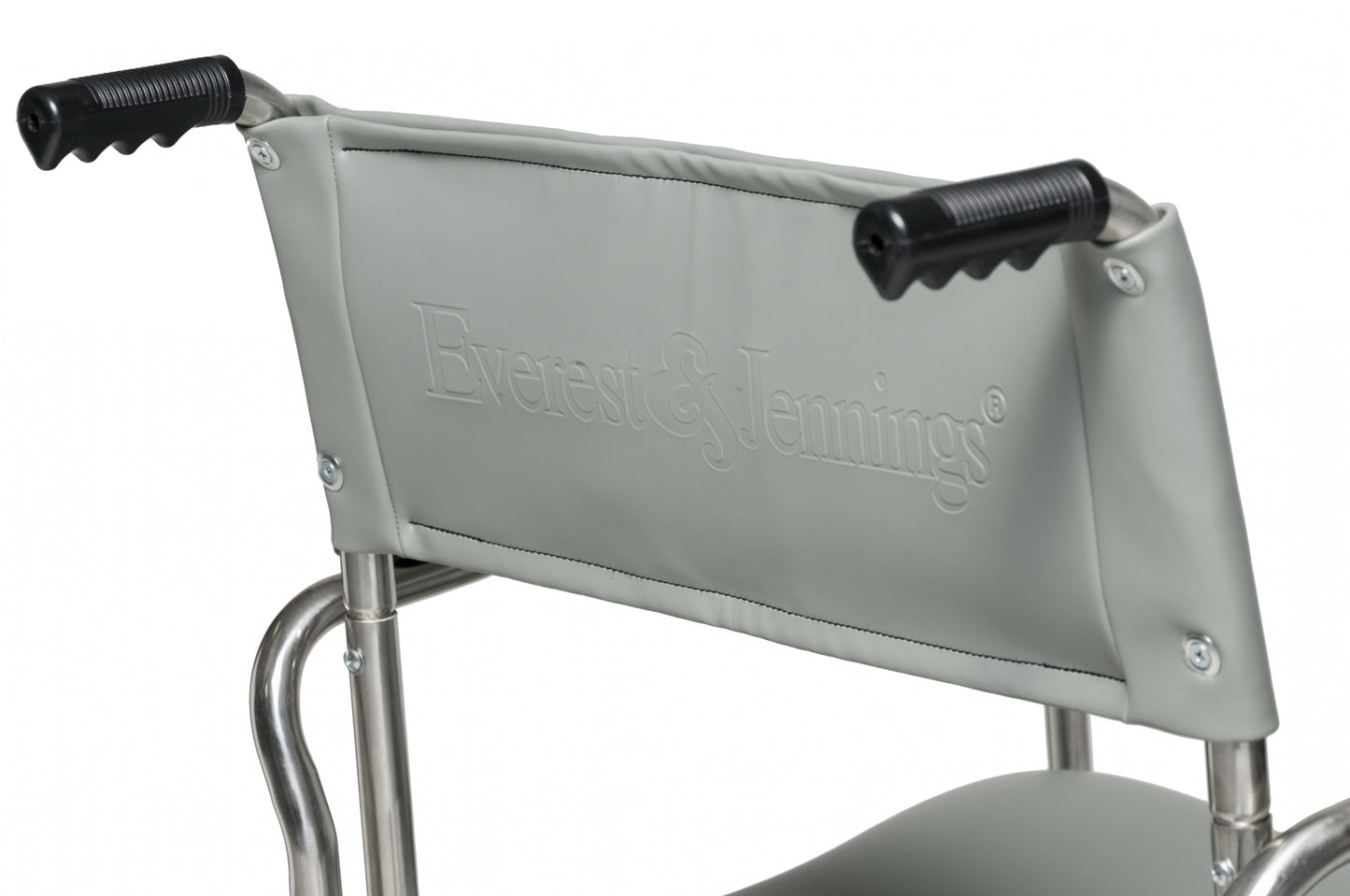 Folding Rehab Shower Commode Chair, 14.5" Low Back, 24" Rear Wheel, 250 lbs Weight Capacity (12022010)