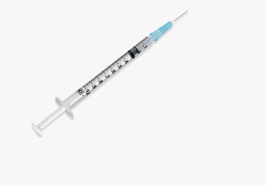 BD Tuberculin Syringe, 1mL 25G x 5/8", Detachable Needle, Slip Tip, Box (309626)