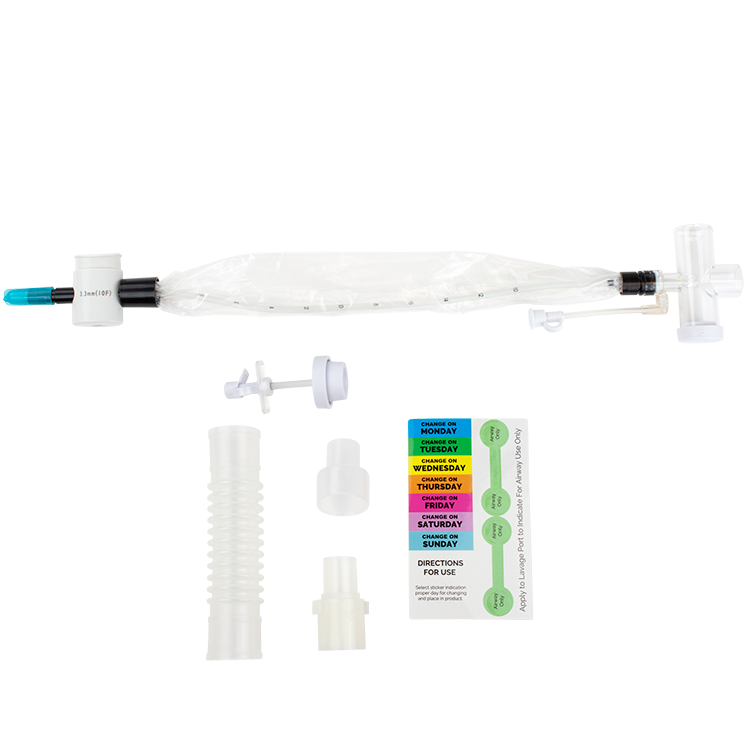 Closed Suction Tracheal Catheter w/ Double Swivel Elbow, 16 Fr, Case (31013)