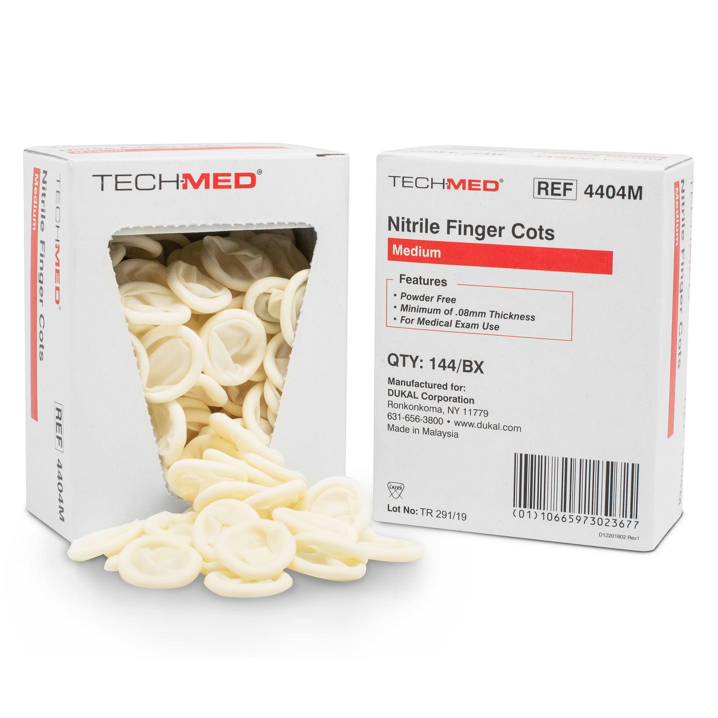 Tech-Med, Nitrile Finger Cot, Pre-rolled, Small (4404S)