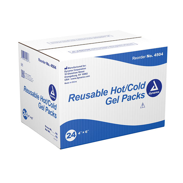 Reusable Hot / Cold Gel Packs, 4" x 6", 24/Case (4504)