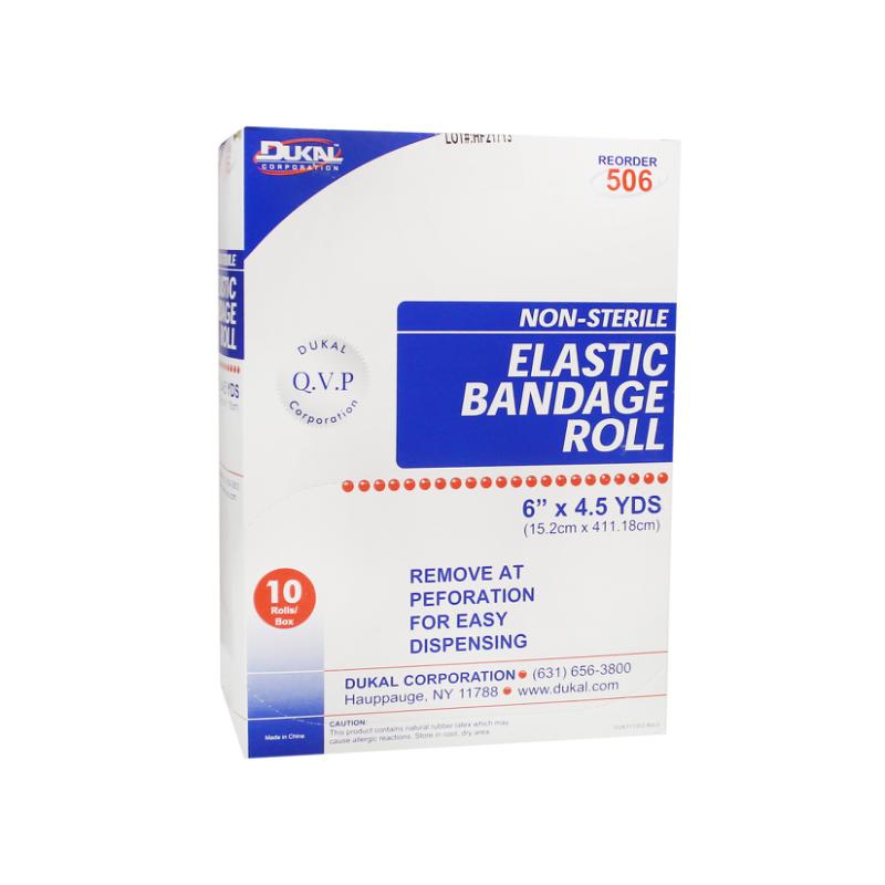 Non-Sterile Elastic Bandage Roll, 6" x 4.5 yds (506)