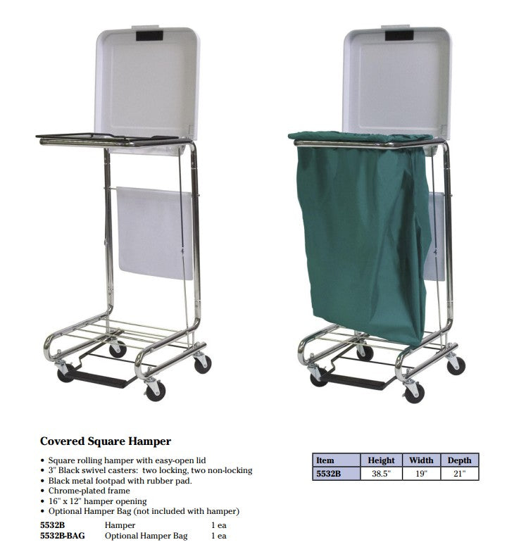 Square Hamper Bag, Green (5532B-BAG)
