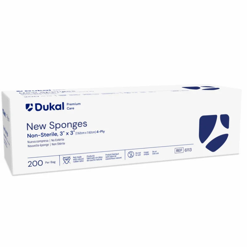 Non-Sterile New Sponge 3" x 3" 4-Ply (6113)