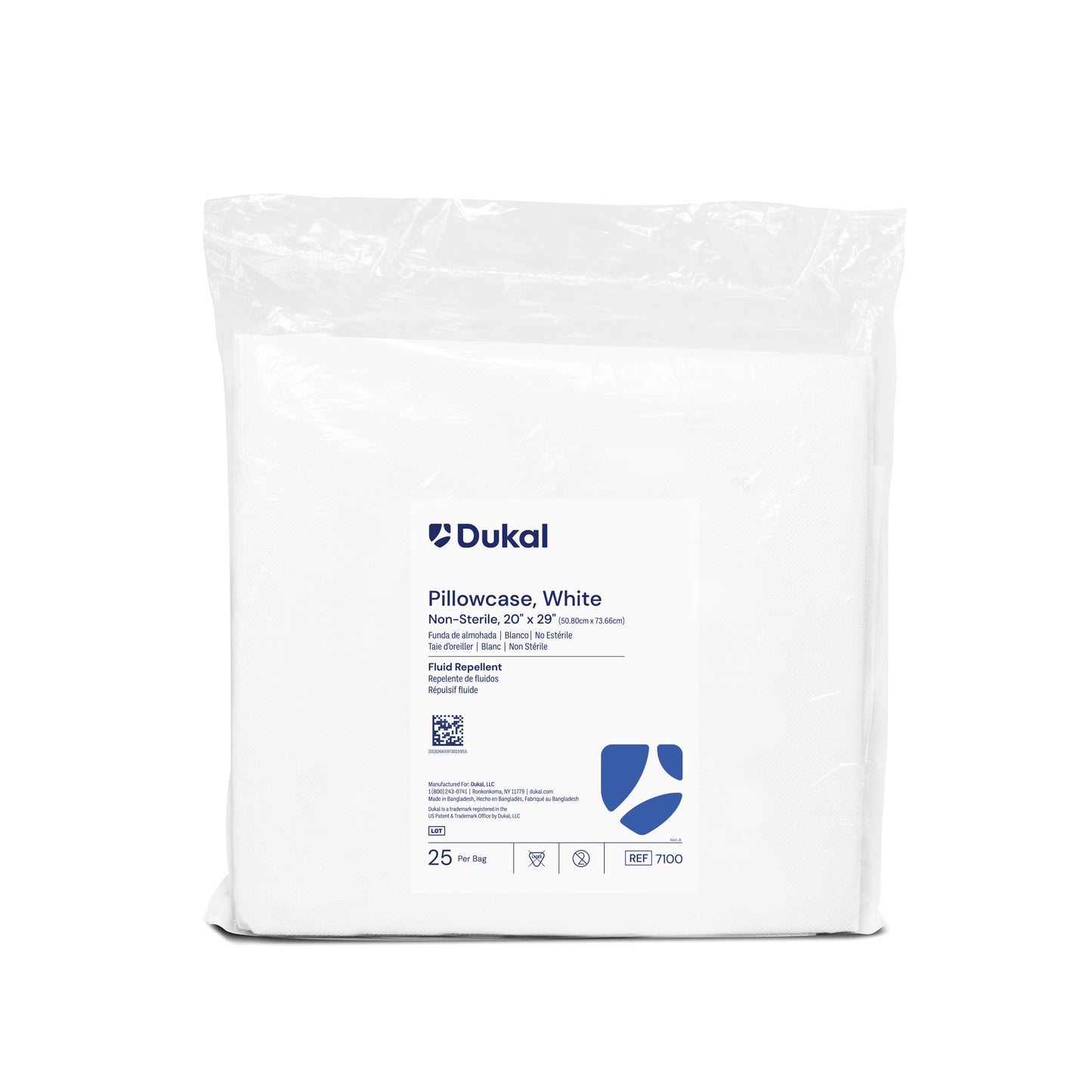 Disposable Pillowcase, 20" x 29", White, Case (7100)