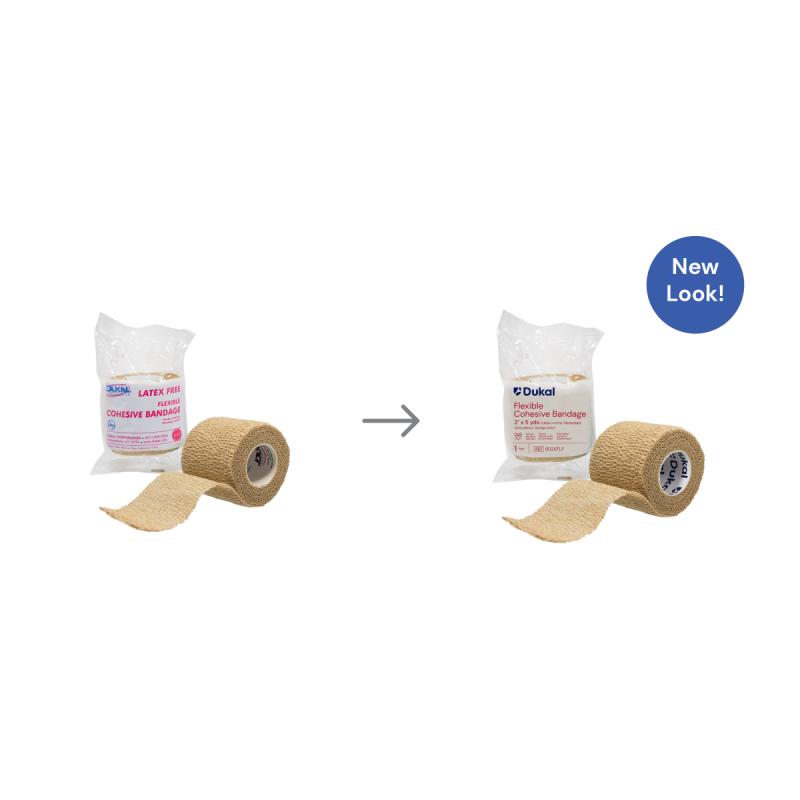 Non-Sterile Non-Latex Cohesive Bandage, 2" x 5 yds, Tan (8026TLF)
