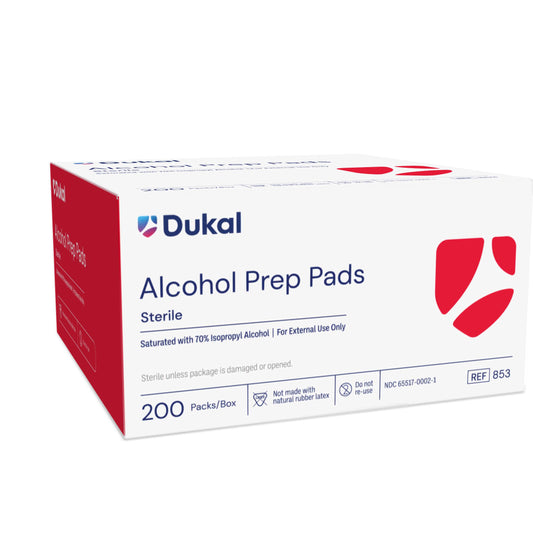 Alcohol Prep Pad, 2-Ply, Medium, Sterile (853)