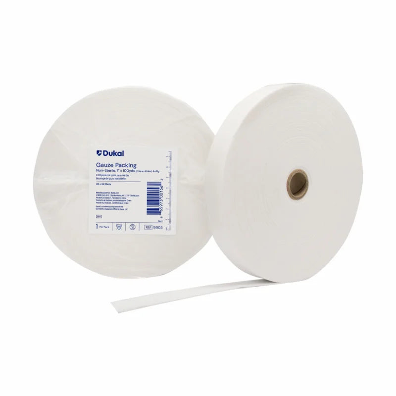 Non-Sterile Gauze Packing Roll 1" x 100 yd 4-Ply (9903)