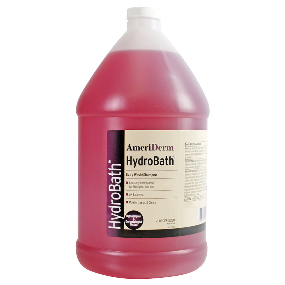 AmeriDerm HydroBath, Body Wash & Shampoo, 1 Gal, Case of 4 (250)