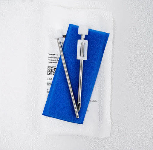 4.5mm Stainless Steel Disposable Trocar Kit, Bevel Tip, Long Shaft, Case (B1715C)