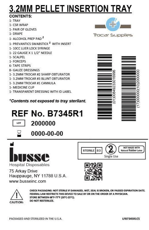 3.2mm Resin Trocar, Wrapped Kit, with Chlorascrub & Tegaderm, Large Glove (B7345)