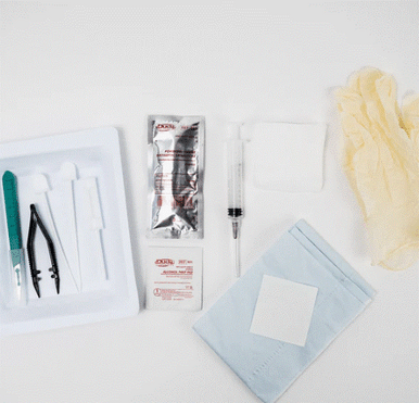 3.2mm Resin Trocar, Wrapped Kit, with Antiseptic, XL Glove (B7419)