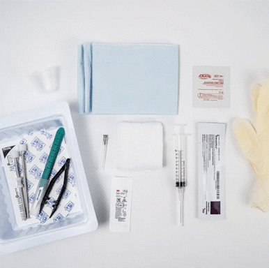3.5mm Premium Stainless Steel Trocar, Pellet Insertion Wrap Kit, Large Glove (B9175C)