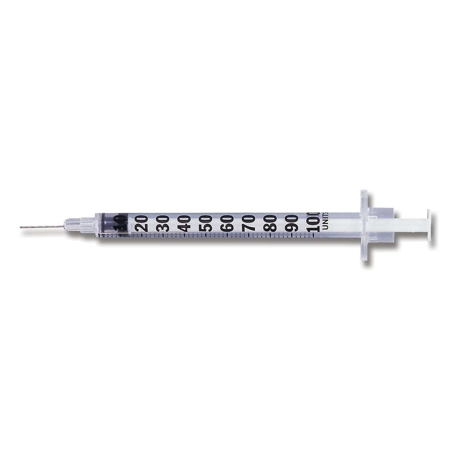 Insulin Syringe, 1mL 28G x 1/2", Permanently Attached Needle, Self-Contained, U-100 Micro-Fine IV, Orange, Box (329410)