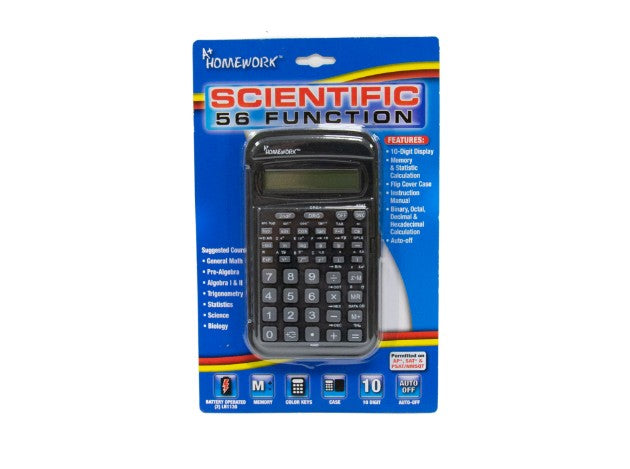 Scientific Calculator - 56 Function, 10 Digit, Auto Off, Case of 48 (1393003)
