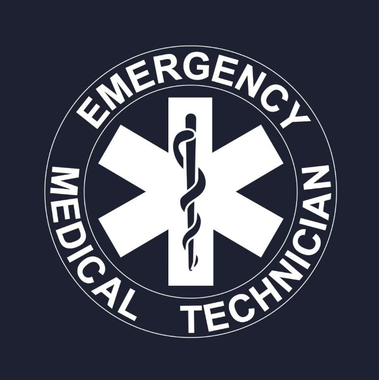 EMT T-Shirt, Navy, Printed Front & Back, Large