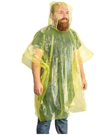 Yellow Emergency Poncho, 50" x 40", Case (2385813)