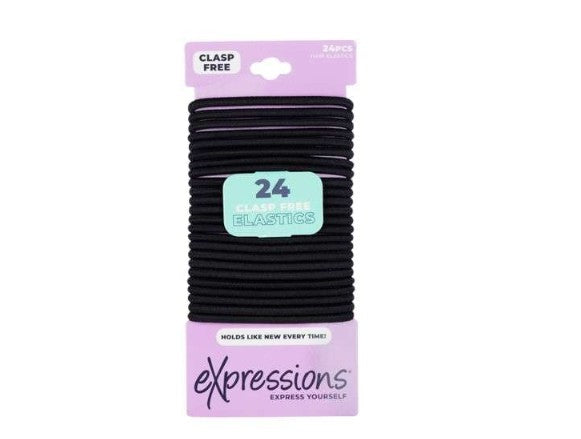Hair Ties, 24 Pieces, Black, 48 Packs/Case (2334387)