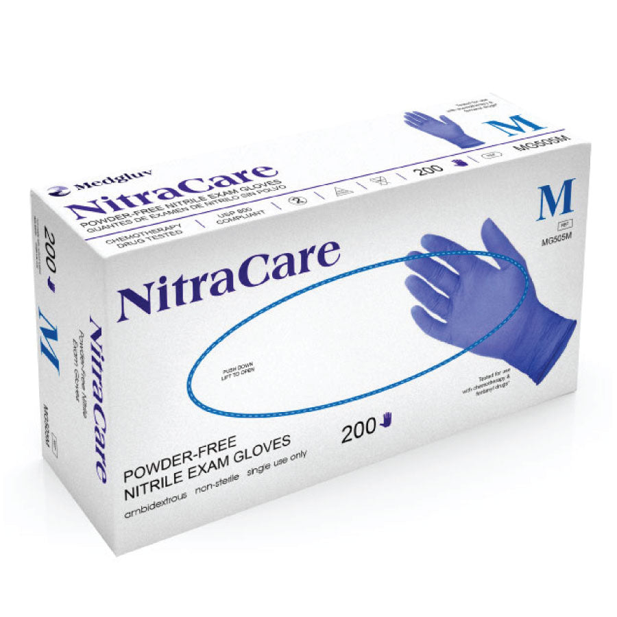 Nitrile Exam Glove, Textured Finger, Cobalt Blue, Large, Case (MED MG505L)