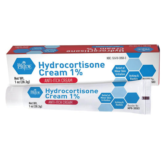 Hydrocortisone Cream 1%, 1oz Tubes, Individually Boxed, Case of 72 (MPR-30503)
