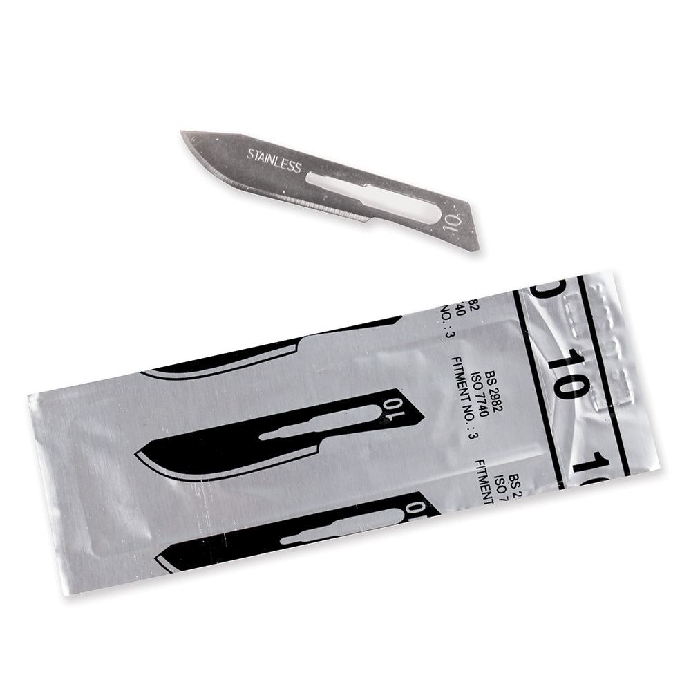 Surgical Blades, Stainless Steel, Sterile, #10 (MPR-45101)