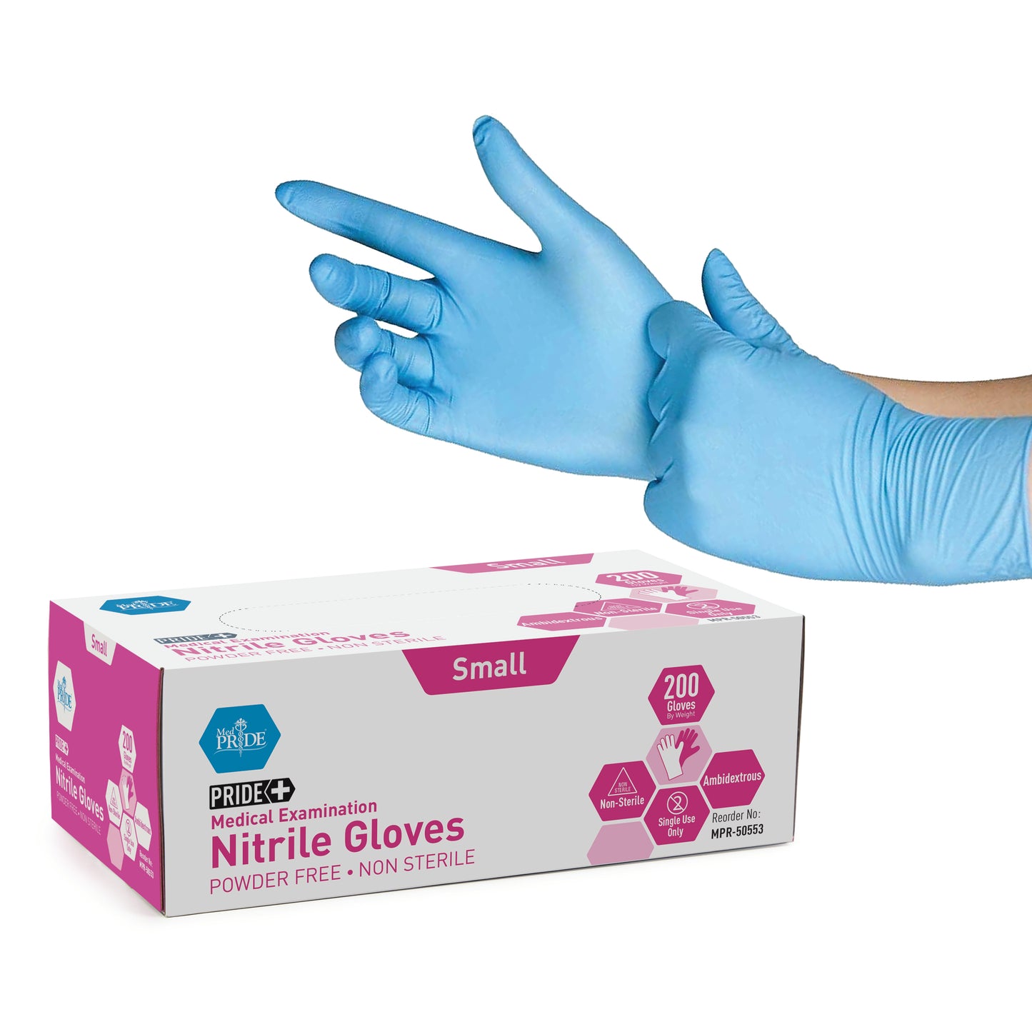 Nitrile Exam Glove - Sm - N/S - Powder Free - 10/200/cs.