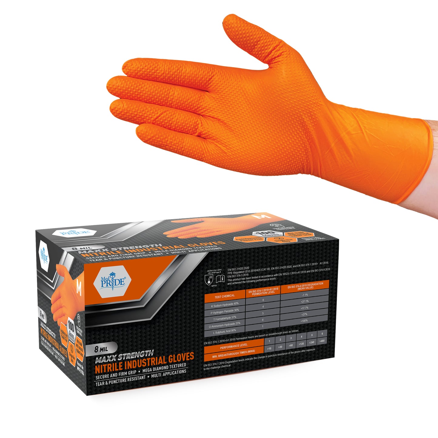 8 Mil Orange Medium - 10/100/cs