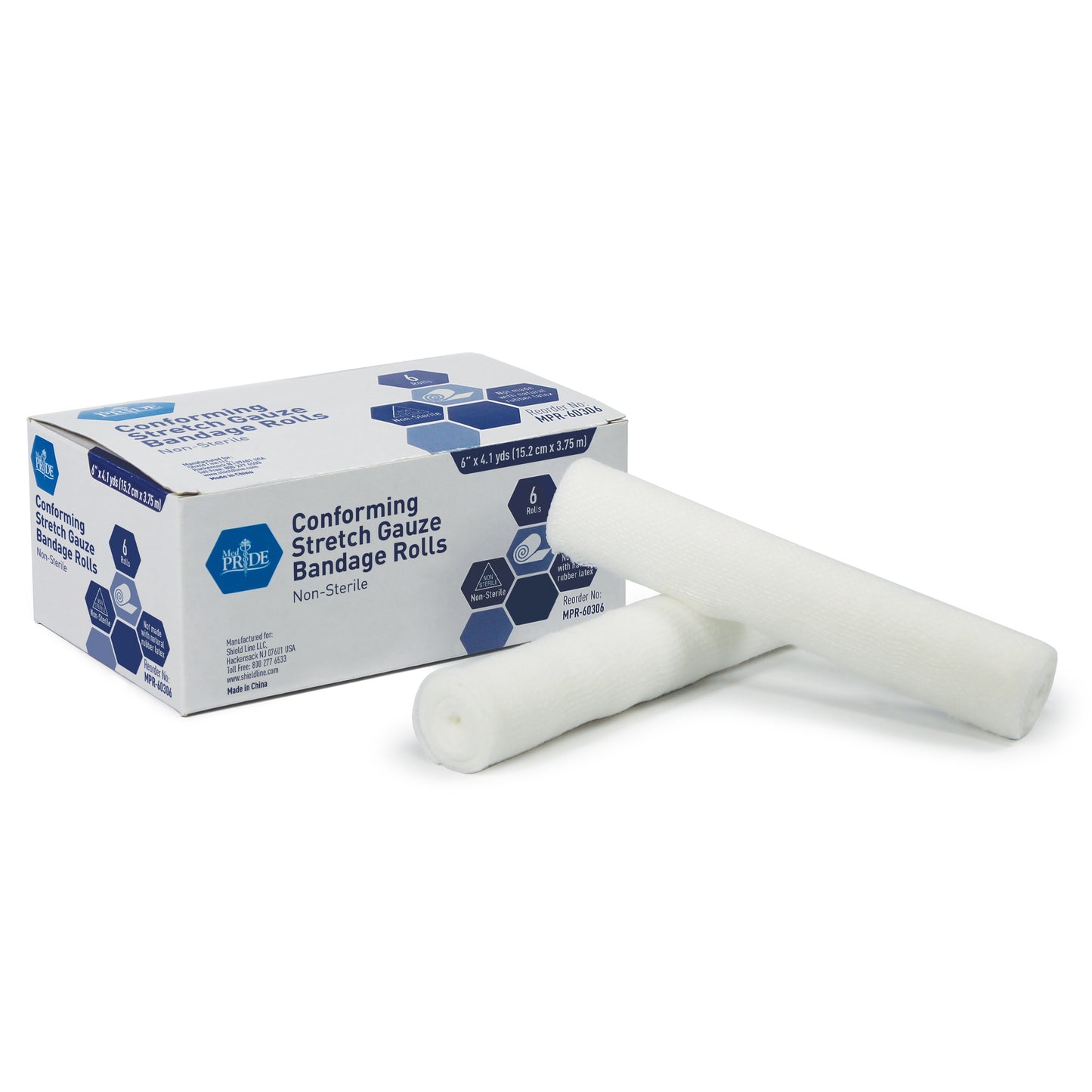 Stretch Gauze Bandage Roll, 6" (MPR-60306)