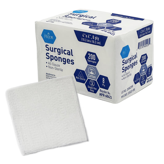 MedPride, Gauze Surgical Sponge, 4" x 4", 8-Ply (MPR-60423)