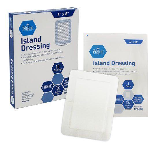 MedPride, Island Dressing, 6" x 8", Sterile, Case (MPR-60888)