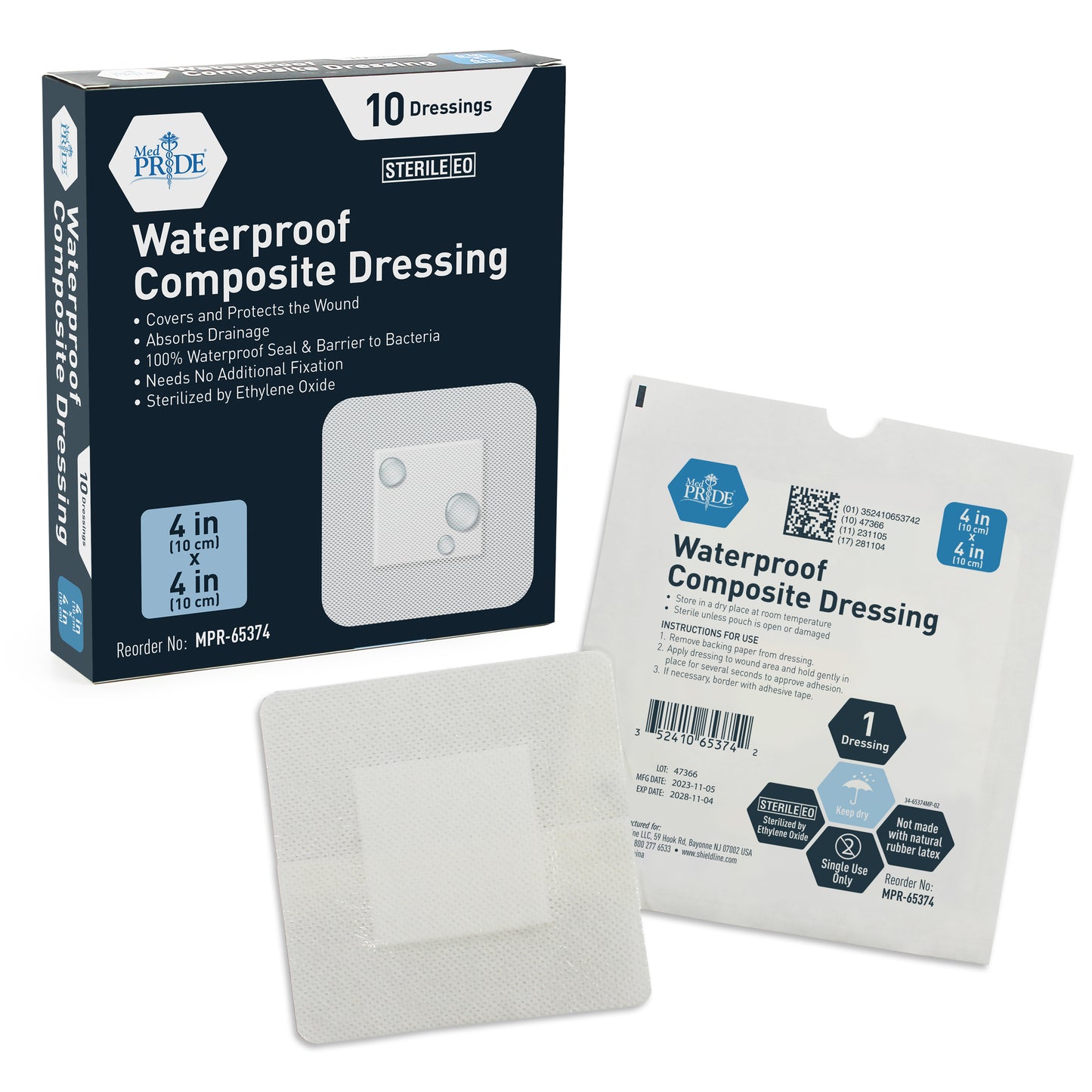 Waterproof Composite Dressing 4x4 - 20/10/cs.