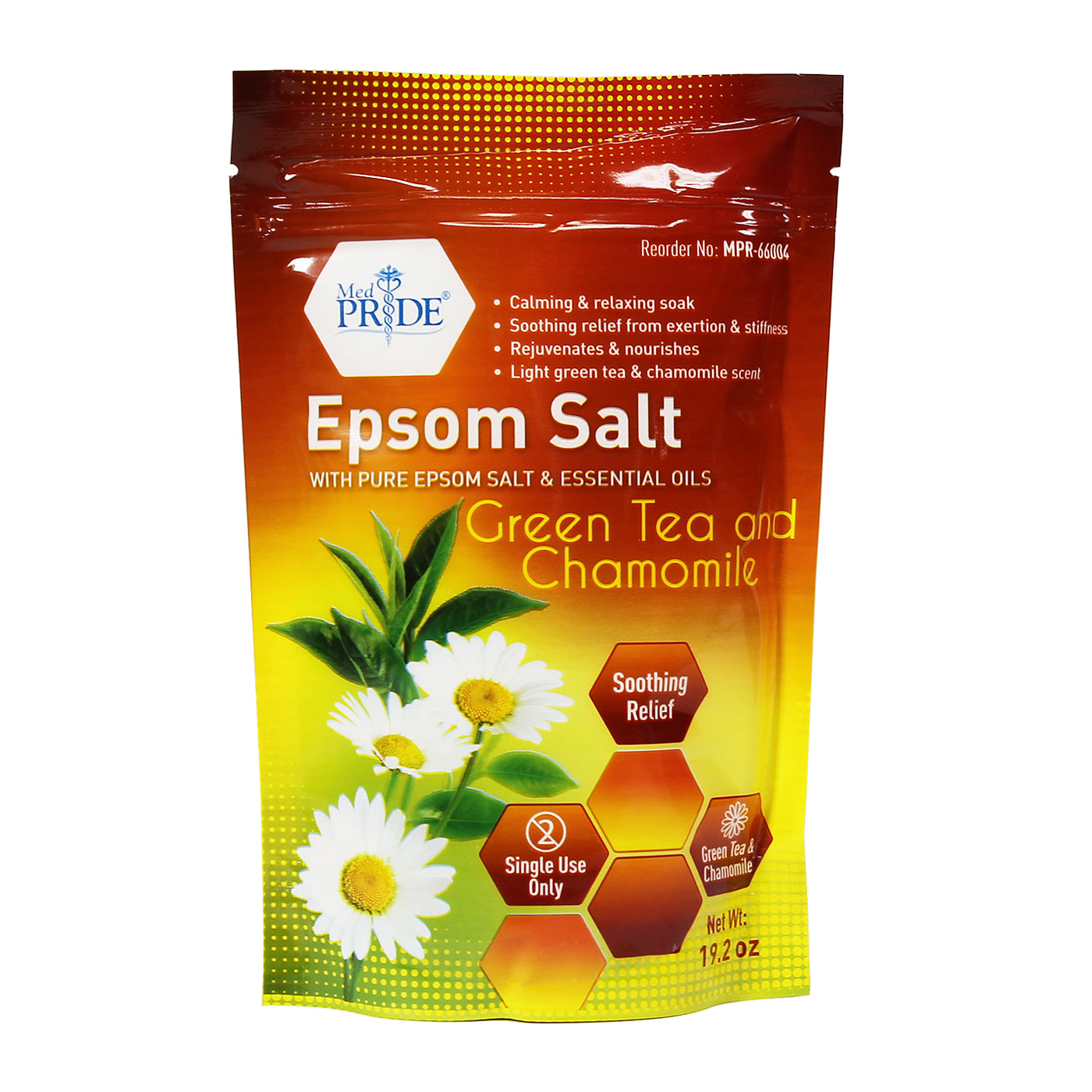 Epsom Salt - 19.2 oz. - Green Tea & Chamomile - 12/cs.