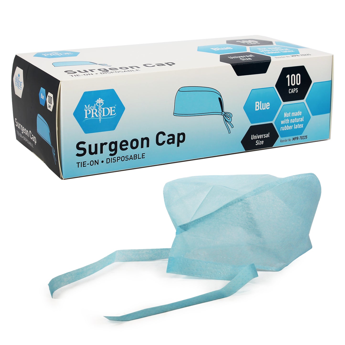 Surgeons Caps - Blue - 5/100/cs.