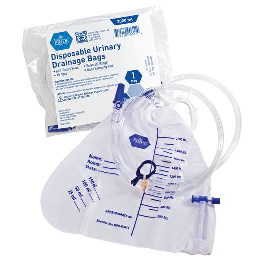 Urinary Drainage Bags - 2000ml, Sterile - 20/cs.
