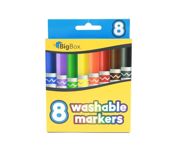 BigBox Washable Broad-Tip Markers, 8ct, 192 Packs/Case (2363988)