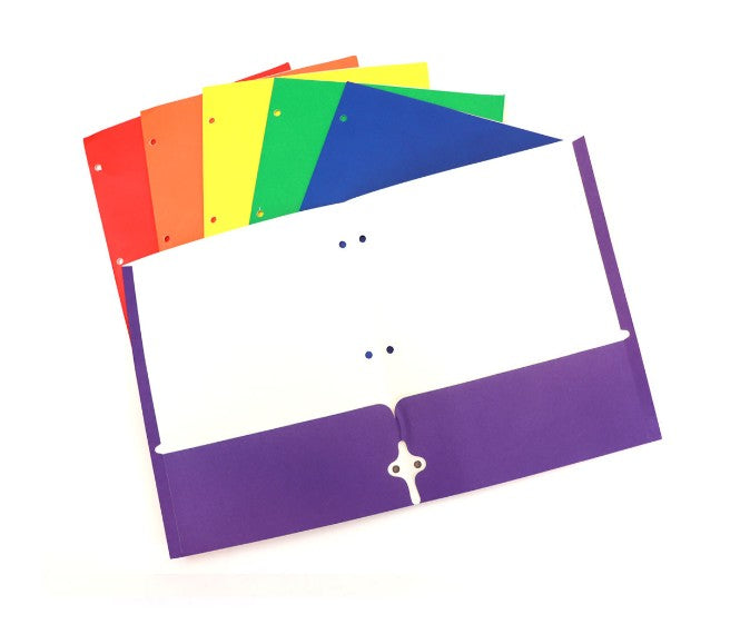 BigBox Two Pocket Folders, Assorted, 144/Case (2363985)