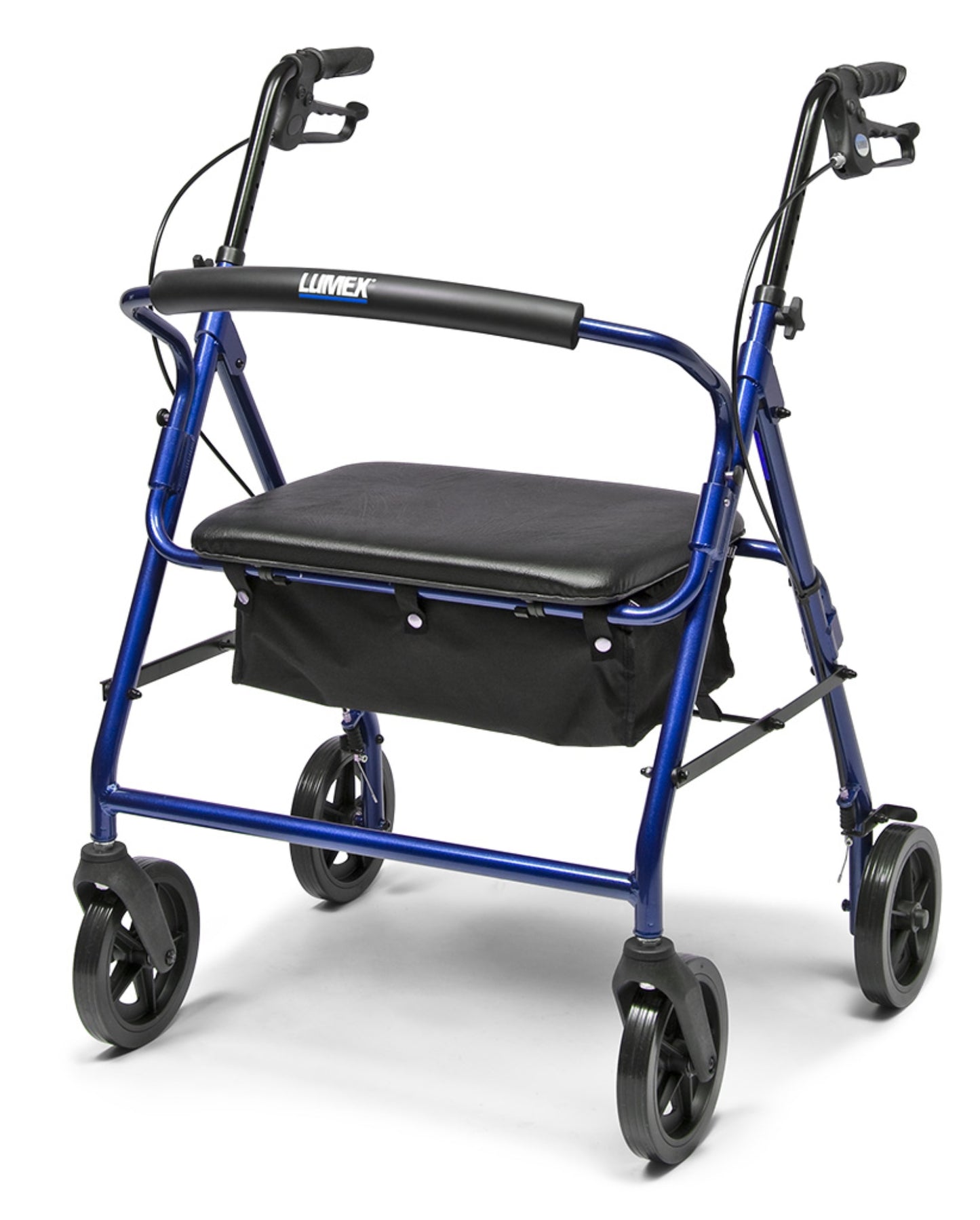 Lumex, Walkabout Four-Wheel Imperial Rollator, Blue, 450 lbs Weight Capacity (RJ4405B)