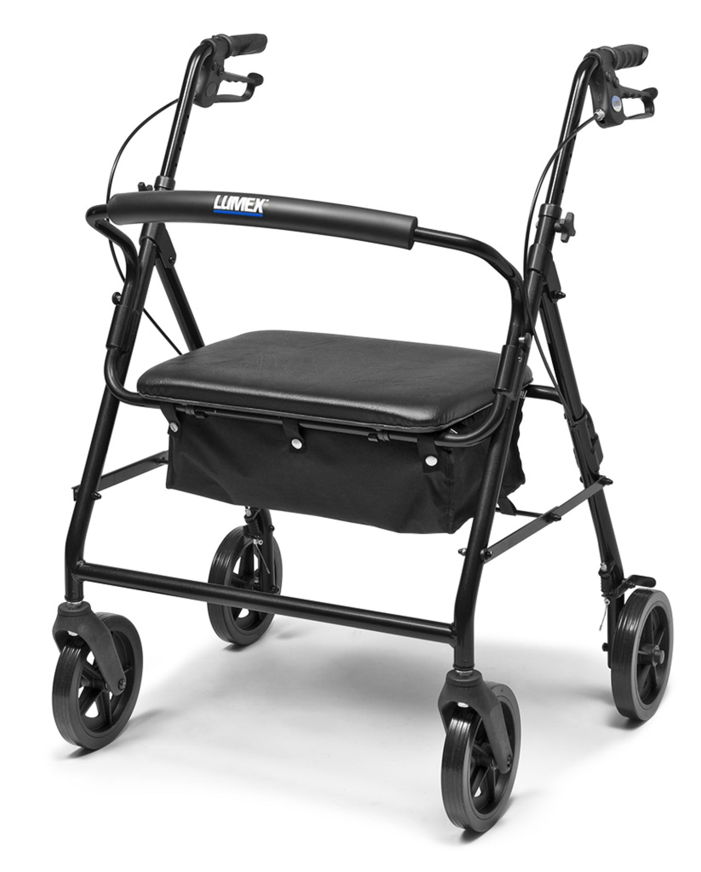 Lumex, Walkabout Four-Wheel Imperial Rollator, Black, 450 lbs Weight Capacity (RJ4405K)