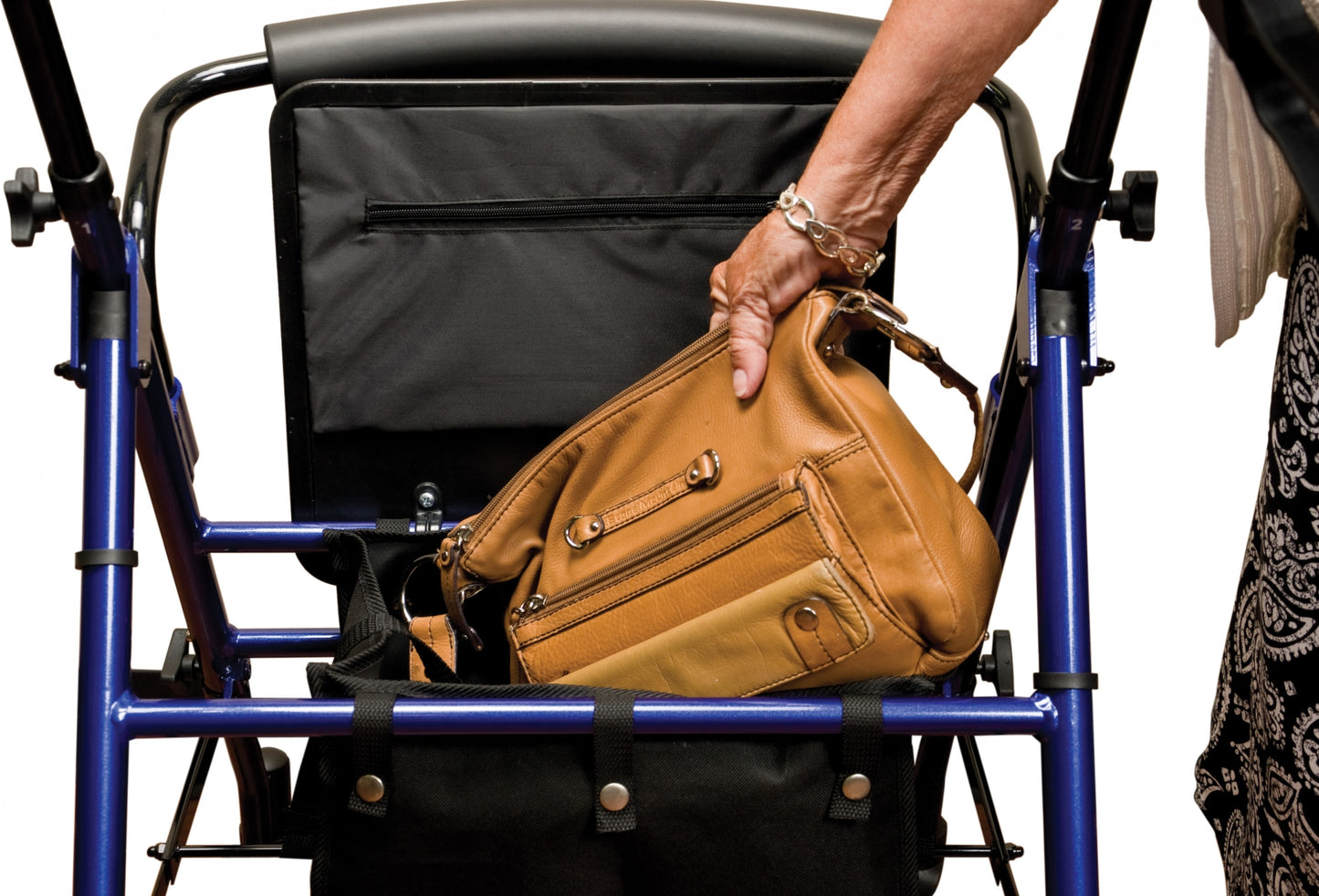 Lumex, Set n’ Go, Height Adjustable Rollator, Burgundy (RJ4700R)