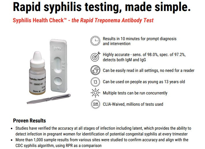 Syphilis Health Check, Rapid Syphilis Tests (VSC-11-01-Kit)