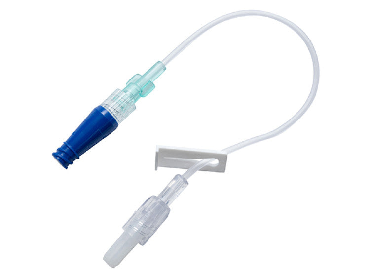 7" Mini Bore Extension Set, Removable Neutral Needle-Free Valve, Swivel Male Luer (TCBEXTNF)