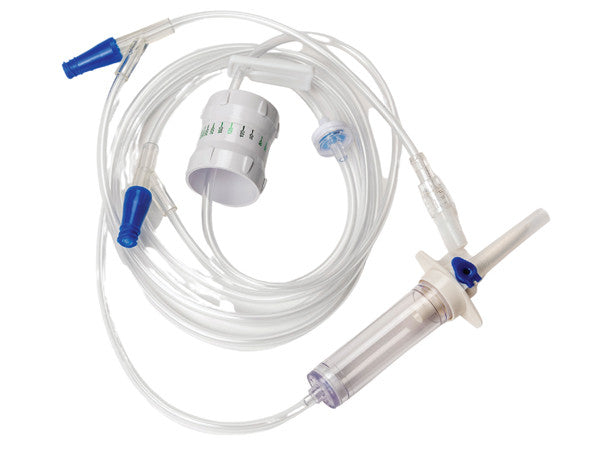 IV Administration Set with Flow Regulator, 2 Needle Free Y-Sites, 100", 10 Drops/mL (TCBINF2NFRB)