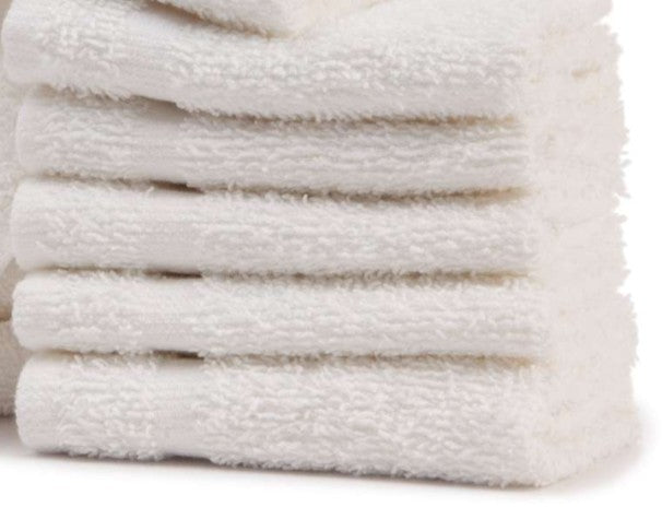 Washcloths - White, 12" x 12", Case of 312 (2375266)