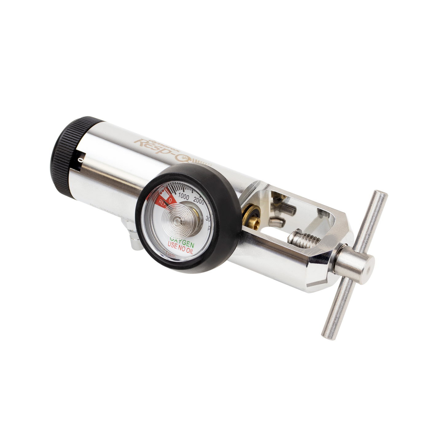 CGA 870 Oxygen Regulator - All Brass - 0-25 LPM, 0-25 LPM, Barb Outlet, All Bra, Case (36360)