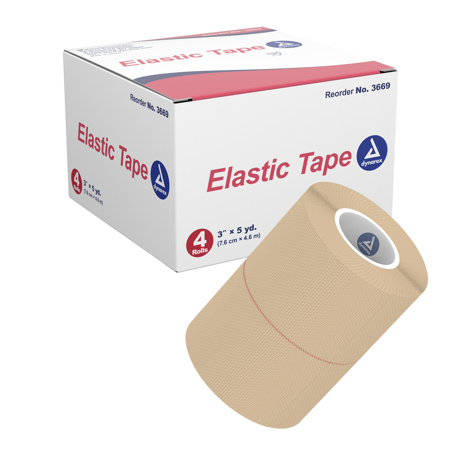 Elastic Tape, 3" x 5 yd, 12/4/cs