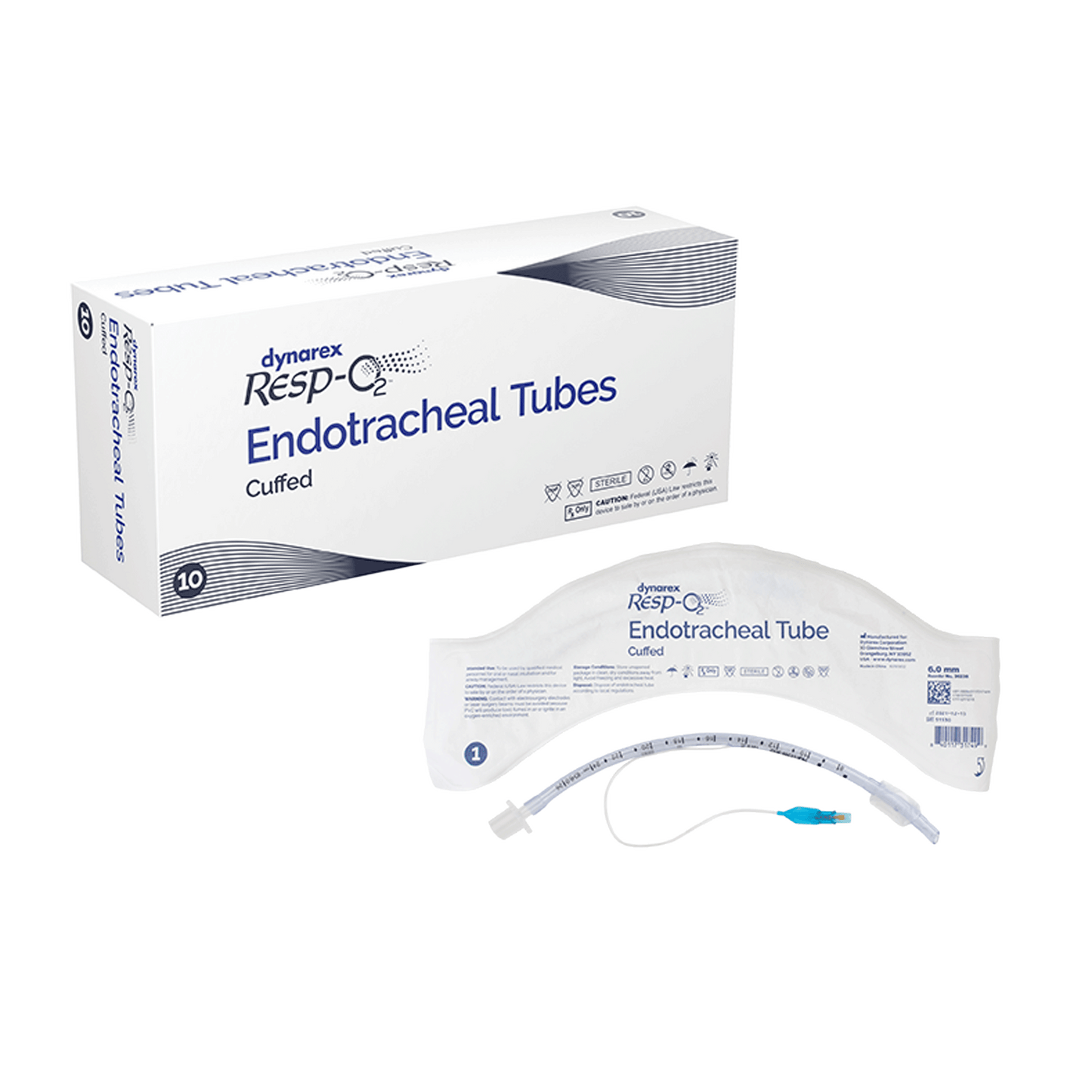 Endotracheal Tubes - Cuffed, 6.0 mm, 10/bx